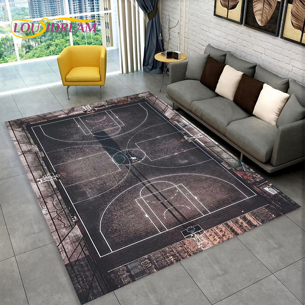 3D Basketball Cour Cartoon Are - Outdoor Camping Mats Large 评论和价格