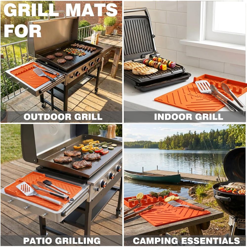 Silicone Grill Mats or Griddle - Kitchen Outdoor Camping 评论和价格