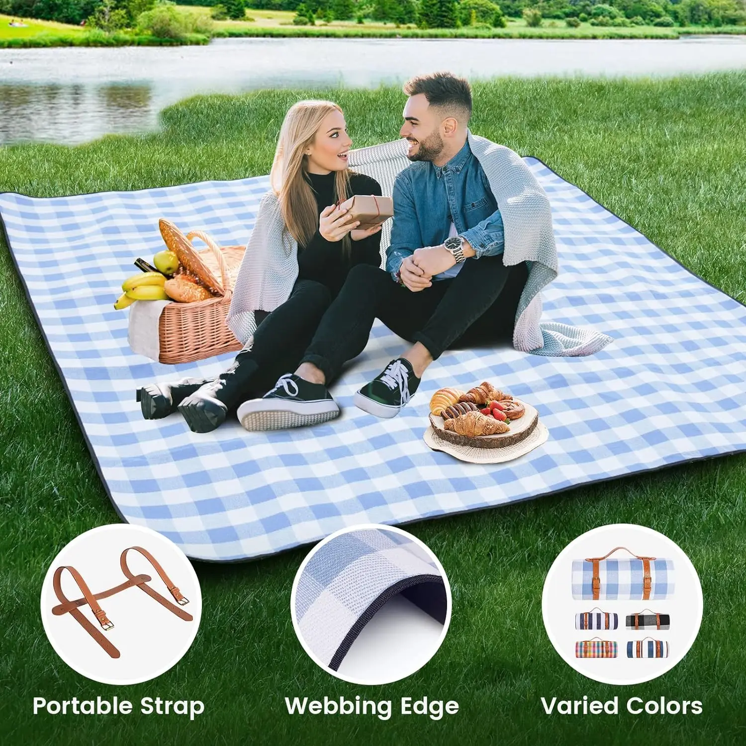ZHUOHUA Picnic Blanket Extra L - Outdoor Camping Mats Large 评论和价格