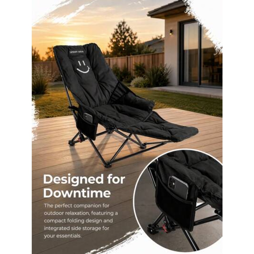 2-In-1 Reclining Camping Chair - Outdoor Camping Recliner 评论和价格