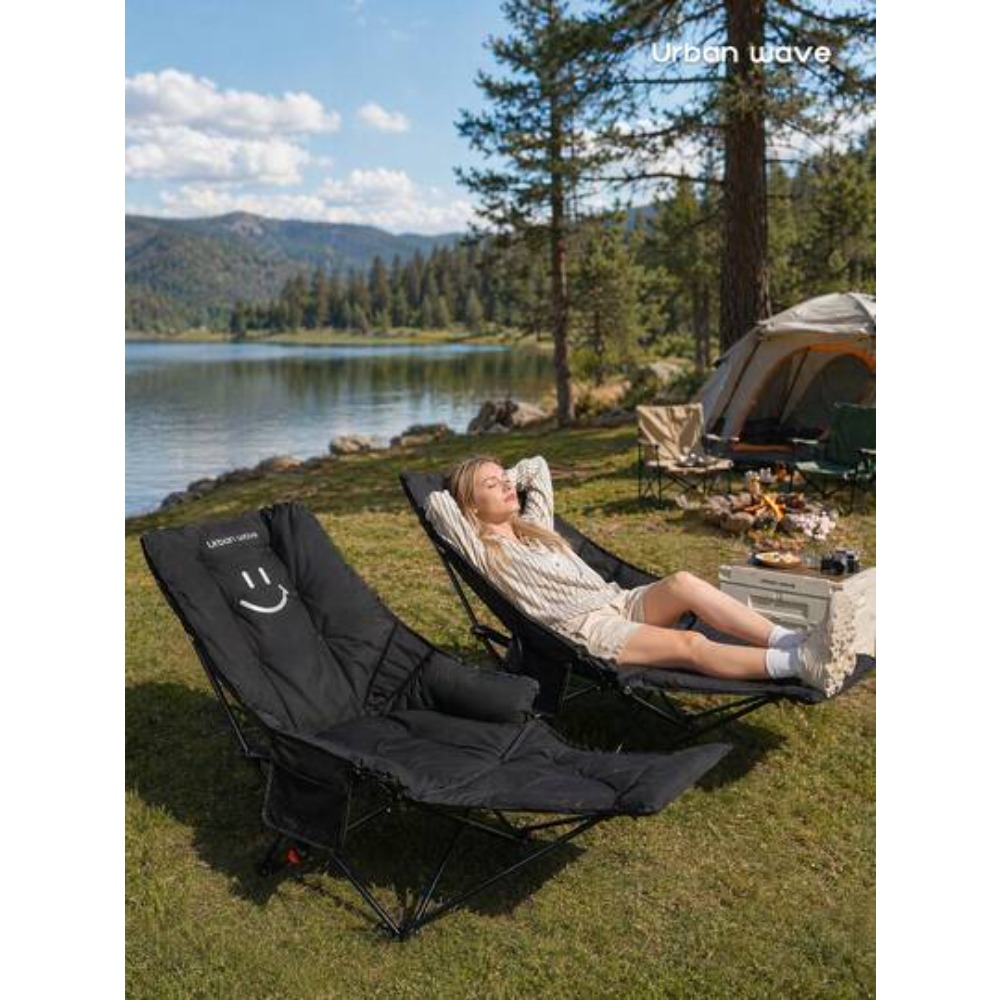 2-In-1 Reclining Camping Chair - Outdoor Camping Recliner 评论和价格