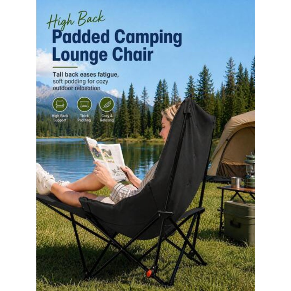 2-In-1 Reclining Camping Chair - Outdoor Camping Recliner 评论和价格