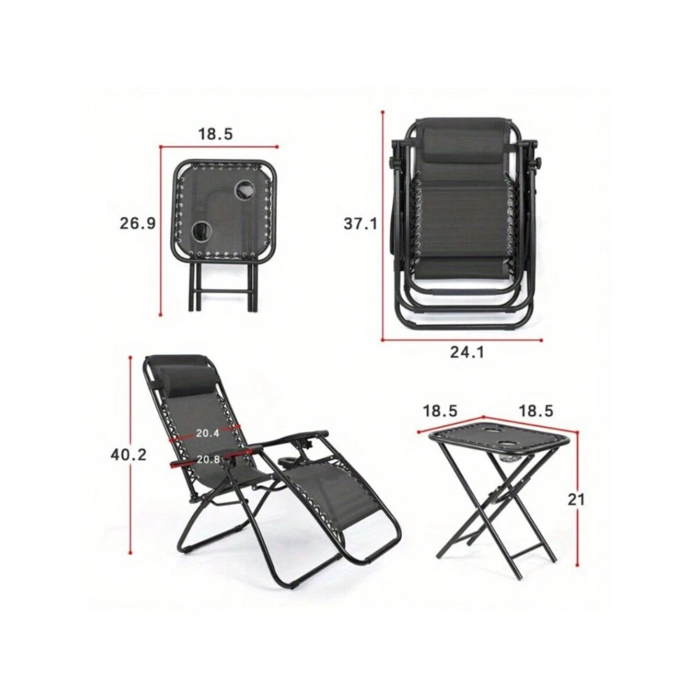 Zero Gravity Chairs Set of 2 O - Outdoor Oversized Camping Chair 评论和价格
